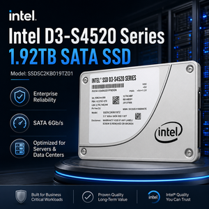 SSD de centre de données Intel 1,92 To D3-S4520 2,5 DWPD avec garantie de 5 ans et cryptage AES pour démarrage de serveur, virtualisation et stockage NAS - Product Image 1