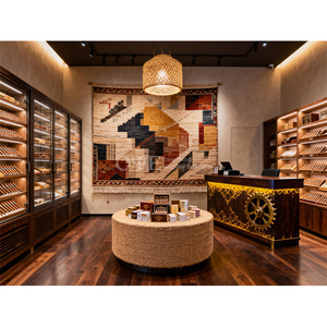 Humidor para Cigarros con Estantes <span class=keywords><strong>de</strong></span> Cedro Español, Humidor <span class=keywords><strong>de</strong></span> Doble Puerta para Exhibición <span class=keywords><strong>de</strong></span> Cigarros - Product Image 6