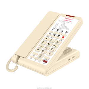 Sachikoo biểu tượng tùy chỉnh ABS nhựa khách sạn điện thoại thiết kế hiện đại dây điện thoại cố định cho phòng khách tiếp nhận miễn phí - Product Image 4