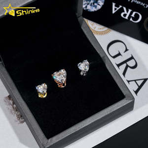 Joyería Fina para Mujer, Pendientes de Plata 925, con Certificado de Autenticidad, Forma de Corazón, Moissanita, Listos para Enviar - Product Image 6