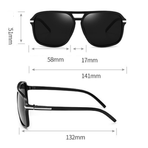 ブルーレンズパイロットサングラス男性用金属フレーム駆動シェード眼鏡 - Product Image 6