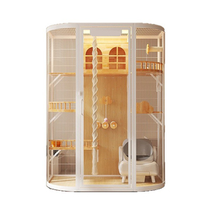 Villa de Madera Sólida de Múltiples Niveles con Cristal Templado Curvo y Estricta Inspección de Calidad para Empresas Internacionales de Mascotas - Product Image 1
