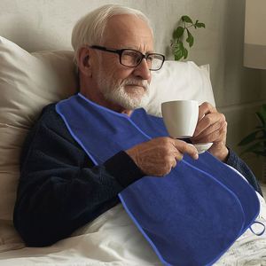 Bufanda para adultos, ropa de tela para hombres y mujeres, ropa para personas mayores, equipo de protección, color azul - Product Image 2