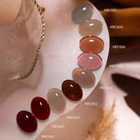 Série Thé Glacé – Vernis à Ongles Gel UV 9 Couleurs – Lot de 15ml – Nude, Marron, Caramel, Rouge – Gel Polish LED Soak Off pour Salon de Manucure et DIY