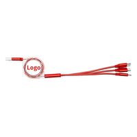 Venta al por mayor 3 en 1 Cable de carga retráctil | Cable USB retráctil C | Cable USB retráctil para regalo promocional