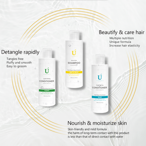 Nettoyant U 2000ml huile de cheval humidité pour chien de compagnie cheveux doux et soyeux pour animaux de compagnie <span class=keywords><strong>shampooing</strong></span> après-shampoing pour réparer les cheveux abîmés après-shampoing pour chien - Product Image 4