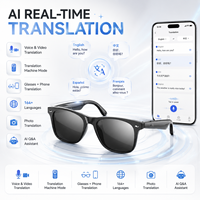 Lunettes de traduction IA W100 : Interprétation vocale et vidéo en temps réel, modèle hors ligne gratuit, assistant linguistique intelligent pour voyages et affaires