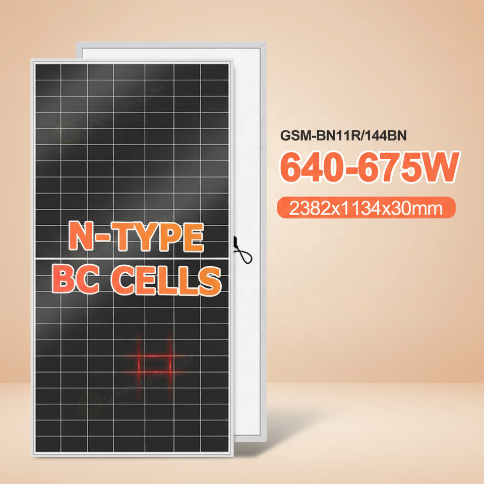 Greensun 630W 650W N-Type Bifacial Double Glass Solar Panel High ...