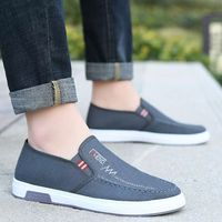 Nouvelles chaussures pour hommes: chaussures de travail confortables et douces en toile respirante légère et antidérapante
