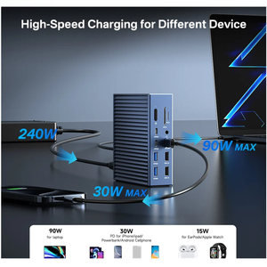 Base de Conexión USB-C de Aleación de Aluminio Acasis de 21 Puertos y 40 Gbps <span class=keywords><strong>Thunderbolt</strong></span> 4 - Product Image 5