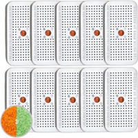 Wisesorb Pack de 10 Canisters de Gel de Silice de 40 Grammes, Déshumidificateur pour Armoires à Armes (Orange Vert), Absorbeur d'Humidité Réutilisable
