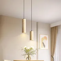 Style scandinave LED petite suspension pour la maison ou le restaurant japonais Wabi Sabi Water Bar Decor Stone Shade Droplight