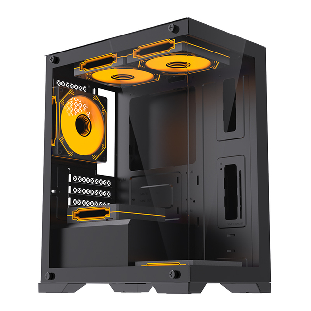 Lovingcool Desktop PC Chassis Game MATX Mid Tower Pc Gaming Computer Gamer Case Gaming
