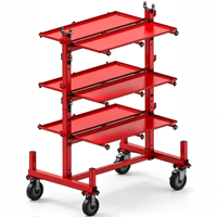 Chariot mobile robuste pour dévidoir de câbles, support de rangement pliable pour bobines de fils, chariot roulant pour matériaux, installation électrique