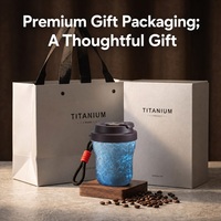 Mug Minum Portabel Ringan dari Titanium Murni untuk Perjalanan, Rumah, dan Kantor