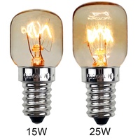 Ampoules incandescentes pour four et réfrigérateur T22 T25 E14s 15W 25W, matériau en verre résistant aux hautes températures