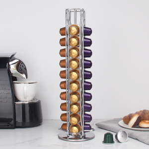 Soporte de Café Personalizado OEM al por Mayor, Soporte de Metal para <span class=keywords><strong>Cápsulas</strong></span> de Café <span class=keywords><strong>Nespresso</strong></span>, Estante Giratorio para <span class=keywords><strong>Cápsulas</strong></span> de Café para Cocina u Oficina - Product Image 2