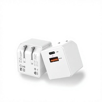Pengisi Daya PD 20W Kompatibel Model 15-17 Inci Kaki Lipat Desain Dual-port A-C Pengisian Cepat Ponsel Tablet ABS Universal