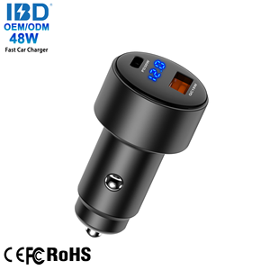 Ibd Kim Loại 30W 48W 60W 63W 83W 95W 130W Mini Và Kỹ Thuật Số Hiển Thị Xe Sạc Với Kép USB-C USB-A Sạc Nhanh Cho Điện Thoại Di Động - Product Image 2