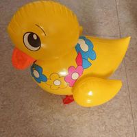 Canard gonflable mignon en PVC avec roues, décorations de fête et cadeaux d'anniversaire, jouets de voiture pour enfants