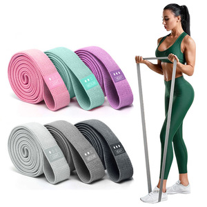 Bande de résistance tricotée de 2 mètres de long, sangle élastique de fitness pour le yoga, les étirements et l'entraînement aux tractions - Product Image 2