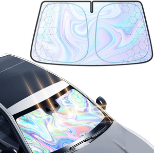 Heavy Duty Fabric Front Windshield <b>Shade</b> with Iridescent Color UV and Heat - Product Image 1