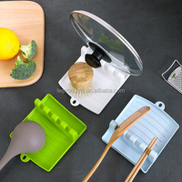 Organisateur de rangement pour la cuisine, accessoires, supports en plastique pour couvercles de casseroles, étagères et repose-cuillères
