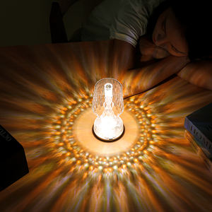 नाइट लाइट लैंप बेडरूम क्रिस्टल प्रक्षेपण स्मार्ट बच्चों रात प्रकाश प्रोजेक्टर - Product Image 2