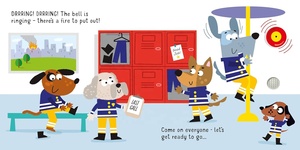 Livre sonore interactif sur le thème des véhicules de dessins animés |   Livre éducatif pour enfants sur les pompiers/les équipes de sauvetage - Product Image 2