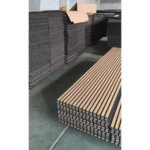 Panneaux acoustiques insonorisants en MDF à lattes, panneau acoustique en <span class=keywords><strong>mousse</strong></span> <span class=keywords><strong>de</strong></span> polyester cannelé, panneau acoustique <span class=keywords><strong>de</strong></span> forme spéciale, <span class=keywords><strong>plaque</strong></span> <span class=keywords><strong>de</strong></span> fond - Product Image 1