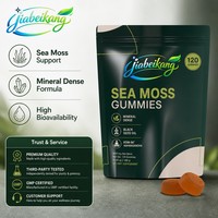 Gummies OEM sous Marque Blanche à l'Extrait de Mousse de Mer, Huile de Nigelle, Ashwagandha, Gingembre et Shilajit – 120 Pièces, 480g – Soutien Immunitaire pour Adultes