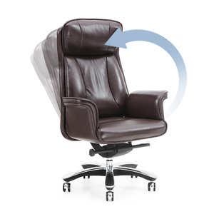 Poltrone Direzionali Moderne in Pelle con Braccioli Imbottiti, Design Ergonomico, Altezza Regolabile, Base Girevole per Ufficio e Laboratorio - Product Image 4