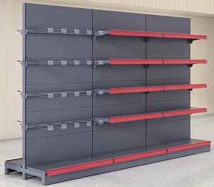 Metal Display <b>Rack</b> for Grocery Store and Supermarket Wall-mounted <b>Shelves</b> Hot Sale Lightweight Wooden 1 Dollar Store Items GJ-02 - Product Image 5