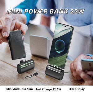 มินิแคปซูลพาวเวอร์แบงค์ 10000mAh จอแสดงผล LED ดิจิตอล 22.5W ชาร์จเร็ว พกพาสะดวก ช่องเสียบ Type-C สำหรับการเดินทาง - Product Image 2
