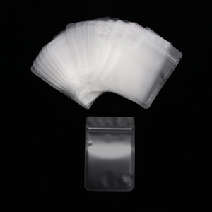 In Stock Food Clear Frosted Pouches Plastic Zipper Packaging 3 Side Seal Transparent Bags - Product Image 5