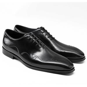 Chaussures de bureau pour hommes élégantes et tendance en cuir véritable Oxford à lacets - Product Image 4
