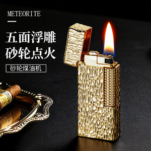 Briquet créatif à meule de roche météorite, rechargeable au kérosène, coupe-vent, cadeau pour homme - Product Image 3