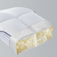 Oreillers ergonomiques SUREWALHOME en mousse à mémoire de forme déchiquetée, soutien du cou et des épaules pour les dormeurs sur le dos et sur le côté avec soufflet en maille