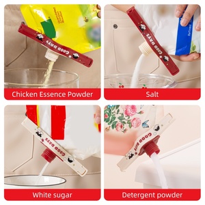 Clip de Sellado de Bolsas de Plástico para Alimentos, Diseño de Dibujos Animados, a Prueba de Humedad, con Boquilla de Descarga, Clip de Sellado para Cocina - Product Image 5