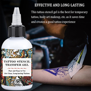 Gel de Transferencia para Plantillas de Tatuajes, Marca Privada, Personalizado, de Secado Rápido, Larga Duración, Fácil Aplicación, Uso Corporal, con Aloe Vera - Product Image 2