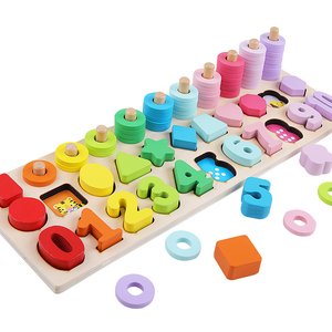 Bán Sỉ Đồ Chơi Giáo Dục Montessori Trò Chơi Thông Minh Toán Học Đồ Chơi Cảm Giác Đồ Chơi Bằng Gỗ Toán Học Hình Học Đầy Màu Sắc - Product Image 4