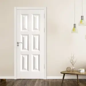 Cheap Price Pvc American door Interior Wood Doors Fully Finished American Panel Steel Door For Bedroom