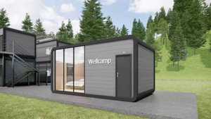 WELLCAMP - Cabaña Modular Fácil <span class=keywords><strong>de</strong></span> Montar, Tipo Apple, <span class=keywords><strong>de</strong></span> 20 pies, Oficina para Obras <span class=keywords><strong>de</strong></span> Construcción, Casa Prefabricada Lista para Usar, Transportable - Product Image 3