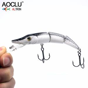 AOCLU appât dur coulant Wobbler 105mm 17.4g articulé brochet forme méné profondeur 0.5-1.8m <span class=keywords><strong>leurre</strong></span> de pêche VMC crochets grand combattant - Product Image 2