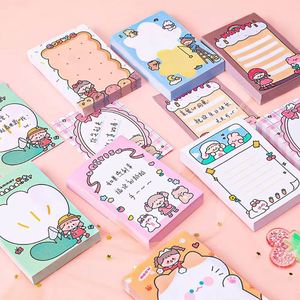 Bloc de Notas Personalizado de 80 Páginas con Diseño de Chica de Dibujos Animados, Autoadhesivo, Papelería para Estudiantes con Lista de Tareas y Funciones de Mensaje - Product Image 2