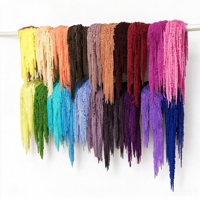 Fleurs séchées d'amarante suspendues en gros, multicolores, à longues tiges, style bohème pour la décoration de mariages et d'intérieurs