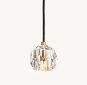 Top Sales Modern Luxury Chandelier Gold Ceiling Lighting Ball Crystal Restoration Boule De Pendant Lamp For Dining Room