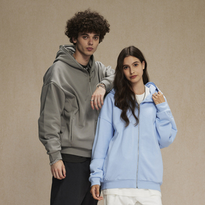430g Custom Heavyweight <strong>Cardigan</strong> Zipper Hooded Sweatshirt with <strong>Fleece</strong> <strong>Men's</strong> Casual Sportswear - Product Image 3