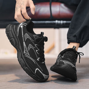 Nuove <span class=keywords><strong>scarpe</strong></span> Casual da <span class=keywords><strong>uomo</strong></span> con maglia argentata in maglia pesante traspirante e Sole spesse che aumentano di altezza per lo sport e la corsa - Product Image 4