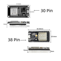 Papan Pengembangan ESP Baru WiFi + BT ESP32-WROOM-32 30Pin 38 Pin Micro Tipe C USB DevKitc V4 Modul Pengembangan ESP32
